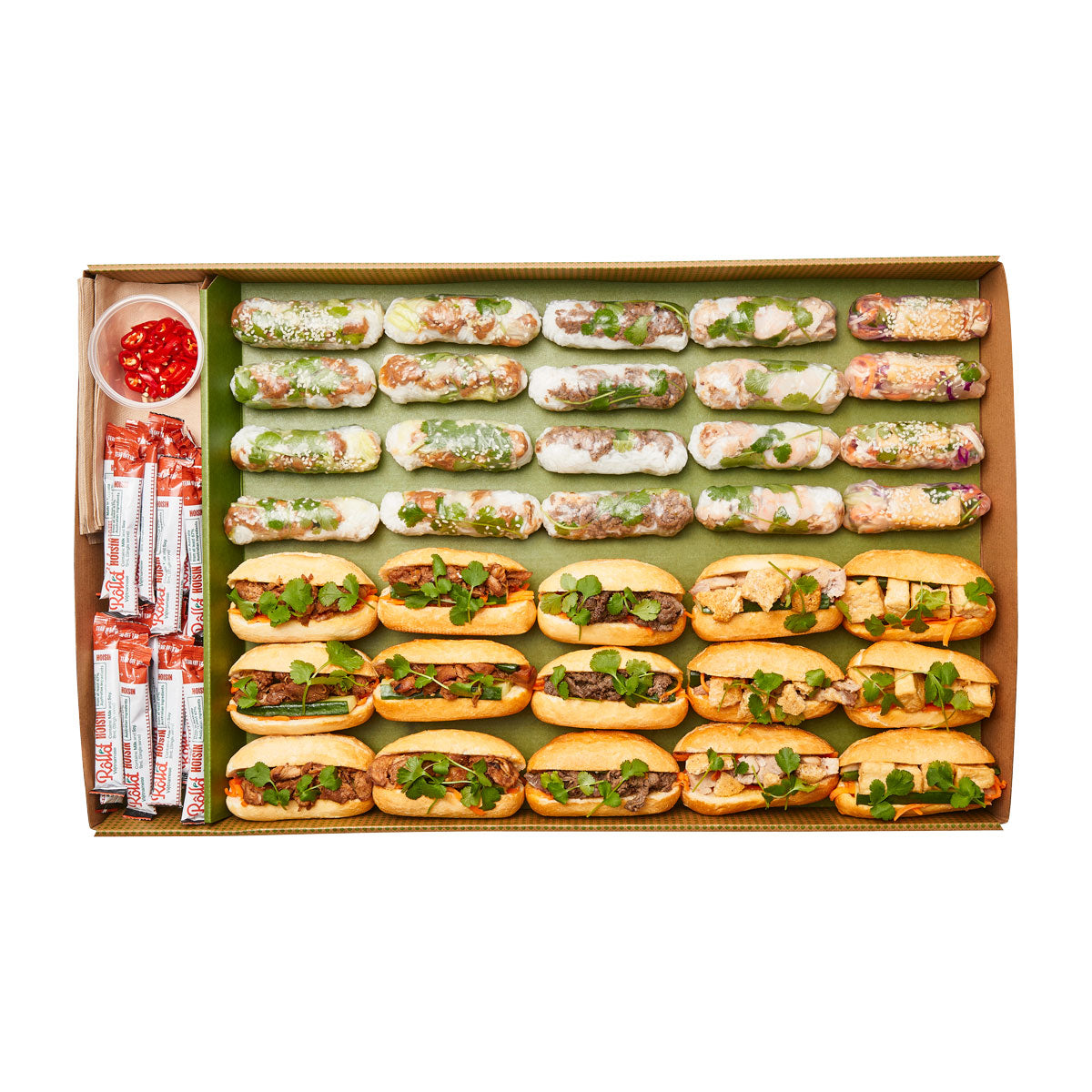 Catering Box 5: Mini Banh Mi & Mini Fresh Rolls Box