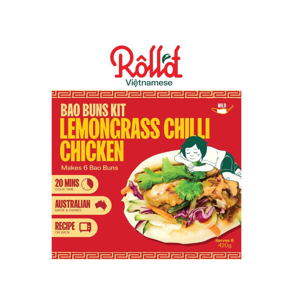 Roll'd Vietnamese Lemongrass Chilli Chicken Bao Bun Kit