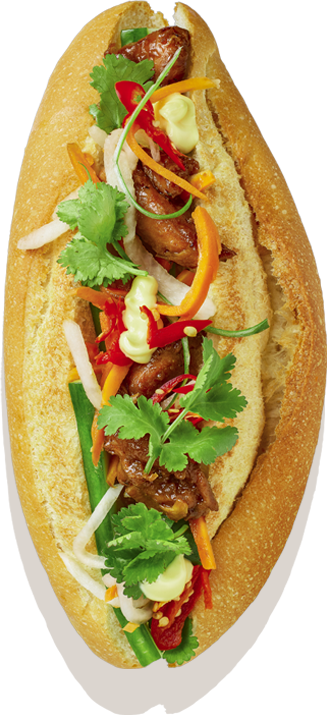 BBQ Chicken Bánh Mì Việt Baguette