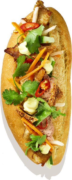 Roast Pork & Crackling Bánh Mì Việt Baguette